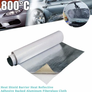 Heat Shield Barrier Heat Reflective Adhesive Backed Aluminum Fiberglass Cloth - Bild 1 von 7