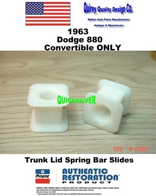 Dodge 880 1963 convertible cubierta tapa resorte deslizadores 2480231 MoPar EE. UU. Foto 1 de 3