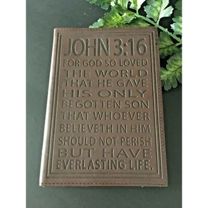 Embossed Leather Journal John 3:16  8 x 6 Journaling Diary B - Picture 1 of 3