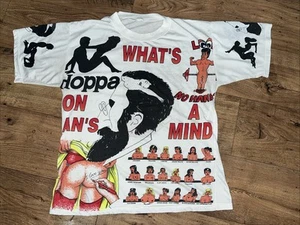 Vintage Sigmund Freud 90s Art What's On A Man's Mind Test Print Rare Shirt L XL - Picture 1 of 13