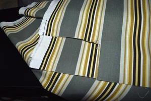 Vtg Mill Creek Fabric screen print Teflon 3 yards W-56" stripes  (-4in x 7in) - Picture 1 of 3