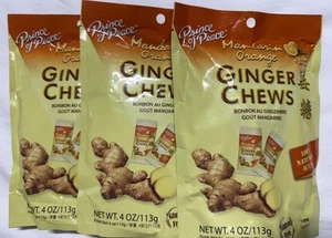 3 Beutel - Prince of Peace Mandarine Orange Geschmack Ingwer Kausnacks Süßigkeiten je 4 Unzen - Bild 1 von 2