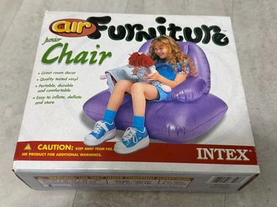 Nueva silla inflable púrpura inflable vintage de los años 90 Y2K Intex Air Furniture Foto 1 de 4