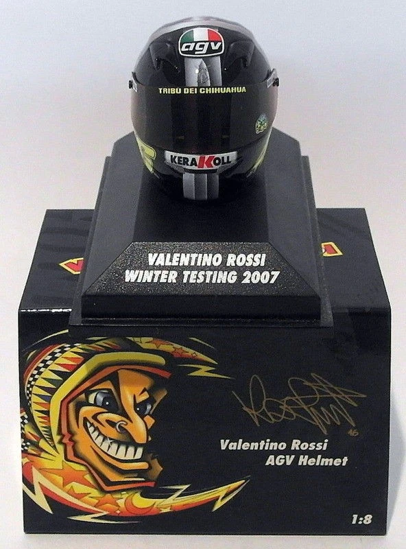 Minichamps escala 1/8 397 079046 - Casco AGV pruebas de invierno 2007 V. Rossi Foto 1 de 1