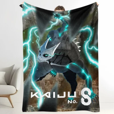 Throw Blanket Kaiju No. 8 Anime for Bed Couch Decor Birthday present All Season - Image 1 of 4