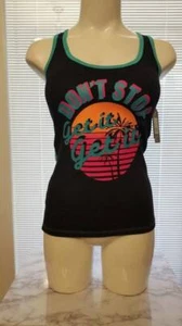 New Woman's Zumba I Want My Zumba Don't Stop Racer Tank Teal Size Spicy Small - Picture 1 of 3