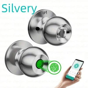 Tuya Smart Door Lock Aluminum 36V Rechargeable Smart BT Wireless Fingerprint - Picture 1 of 10
