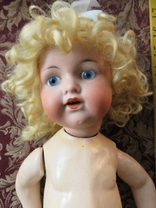 OLD ANTIQUE GERMAN MADE BISQUE DOLL ARMAND MARSEILLE 990 HEAD BABY BODY - Picture 1 of 8