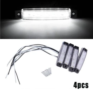 4x Marine Grade 12 Volt Large Waterproof Cool White LED Courtesy Lights Lamp US - Picture 1 of 12