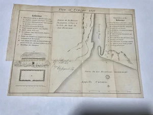 1727 Antique Map Plan Oswego Ontario Canada - Picture 1 of 1