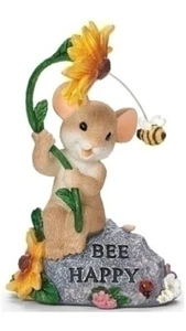 Charming Tails Forget Honey Bee Happy Mouse Sunflower New Mice Figurine 12501 - Picture 1 of 1