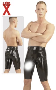 BIKERSHORTS LATEX GERMANY .4MM PENIS SHEATH BLACK SMALL- X-LARGE - Picture 1 of 2