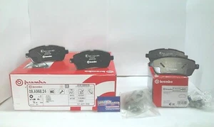 KIT BRAKE DISCS + PADS FR BREMBO ANT FOR FORD FIESTA VI 1.4TDCI RTJA - Picture 1 of 1