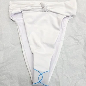 NEW ASOS DESIGN MIX & MATCH WHITE KNOT FRONT HIGH LEG BIKINI BOTTOM SIZE 4 - Picture 1 of 7
