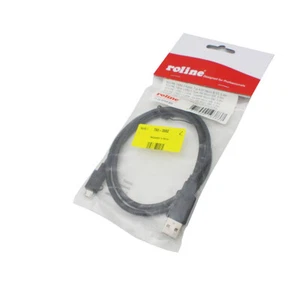 ROLINE 11.02.8754 USB 2.0 Kabel, USB A ST - Micro USB B ST, 0,8 m -new- - Picture 1 of 3
