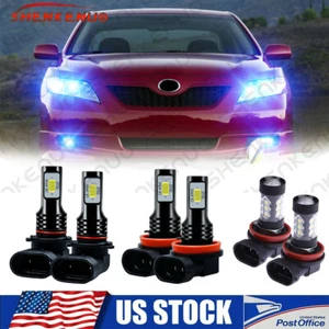 For Toyota Camry 2007-2014 - 8000K LED Headlights + Fog Light 6x Bulbs Combo Kit - Picture 1 of 12