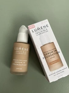 Lumene Invisible Illumination SPF30 Vegan Collagen no 4 Serum Foundation 30ml - Picture 1 of 3