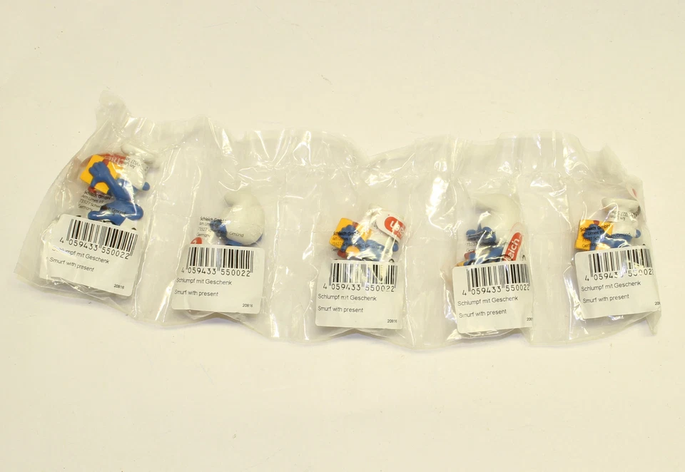 Schlumpf Schlümpfe == 2.0816 == 5 x mit Geschenk zum Geburtstag Schleich in OVP - Bild 1 von 1