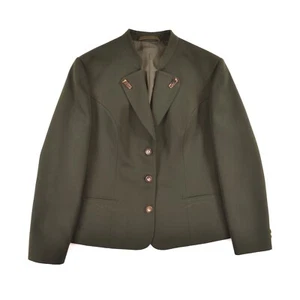 Lodenfrey Vintage Austrian Bavarian Green-Khaki Blazer Womens sz EUR 42 / US - L - Picture 1 of 15