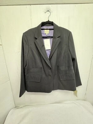 Sejour Black 16 W Striped Women’s Dress Blazer - Image 1 of 4