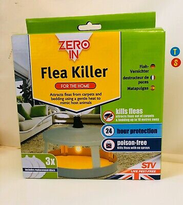 Zero In Flea Killer Trap Electronic Poison Free 24 Hour Protection Kills Fleas • 22.06£