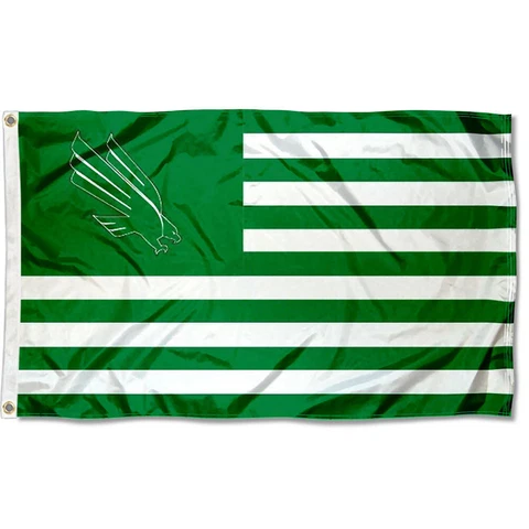 University of North Texas Mean Green Stars and Stripes Nation USA Flag Cover
