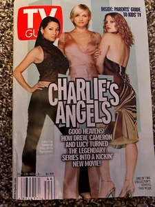 TV Guide Oct 28-Nov 3, 2000 Charlie's Angels Lucy Liu Cameron Diaz Drew Barrymor - Picture 1 of 6