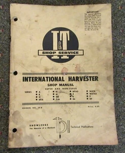 I & T IH-8 International Harvester Super & Non-Super Service Manual - Picture 1 of 5
