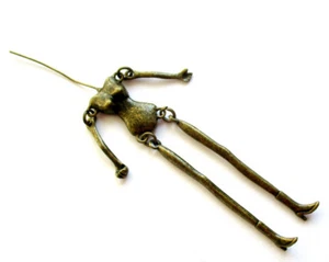 Anhänger XXL Körper Anziehpuppe Schneiderpuppe bronzefarben 11,5 x 1,8 cm - Bild 1 von 1