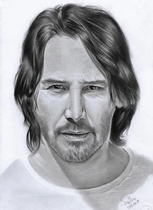 Keanu Reeves Pencil Portrait Original Hand drawing on Paper John Wick Fan Art - Picture 1 of 3