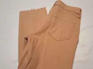 L'AGENCE Capri JEANS Peach color Raw hem stretch fit Women's 29"x26", NWOT - Picture 1 of 16