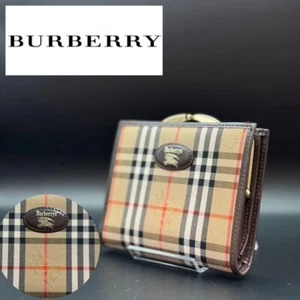 BURBERRY Mini Geldbörse Verschluss Nova Check Shadow Horse Leder beige guter ... - Bild 1 von 7