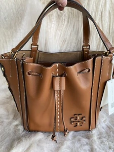 TORY BURCH McGRAW DIE CUT DRAWSTRING SATCHEL 135642  NWT - Picture 1 of 10