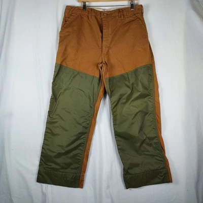 Винтажные охотничьи рабочие штаны Saf-T-Bak сделано в США холщовая нейлоновая щетка защита от шмеля - Изображение 1 из 4