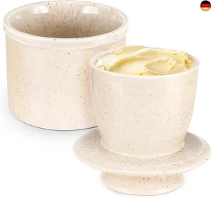 Keramik Butterdose,Französische Butterdose mit Wasserkühlung,keramische b - Bild 1 von 7
