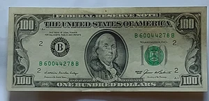 US Currency $100 Benjamin 1985 series #B60044278 BU - Picture 1 of 6