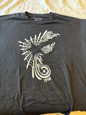 Винтажный 3XL знаменитые звезды и ремни черный с белый дизайн "F" - Изображение 1 из 3