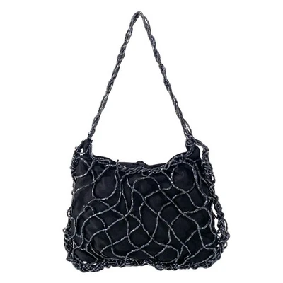 Bolso de Mano BOTTEGA VENETA Mini Negro Satinado y Cuentas Foto 1 de 4
