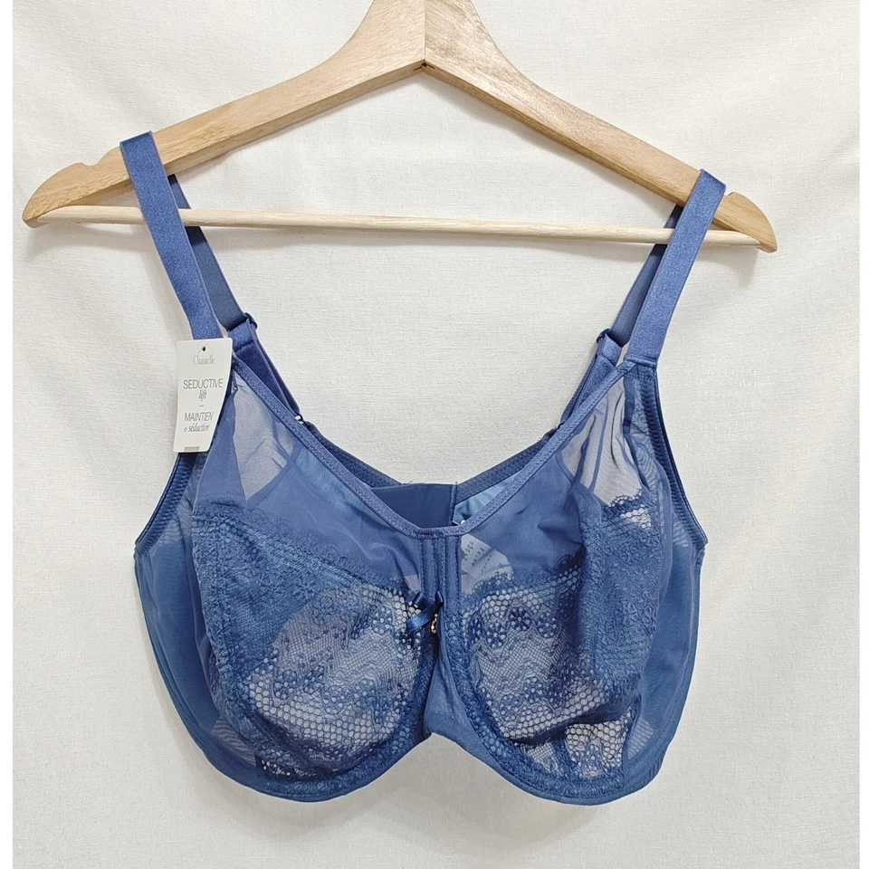 Sutiã Chantelle Revele Moi ajuste perfeito azul cobertura total C15710 38H - Imagem 1 de 4