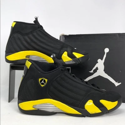 Air Jordan 14 Retro Amarillo Thunder 487471-070 Auténticos Zapatos para Hombre - Talla 11 Foto 1 de 4
