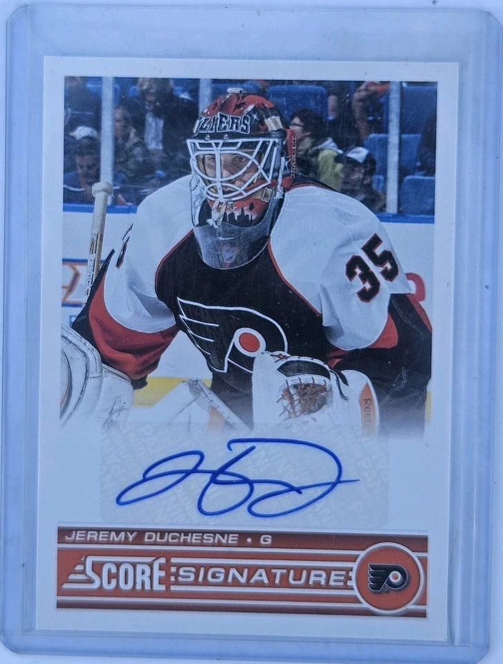 2013/14 Panini Score Hockey Signatures Jeremy Duchesne SS-JD Philadelphia Flyers - Image 1 of 1