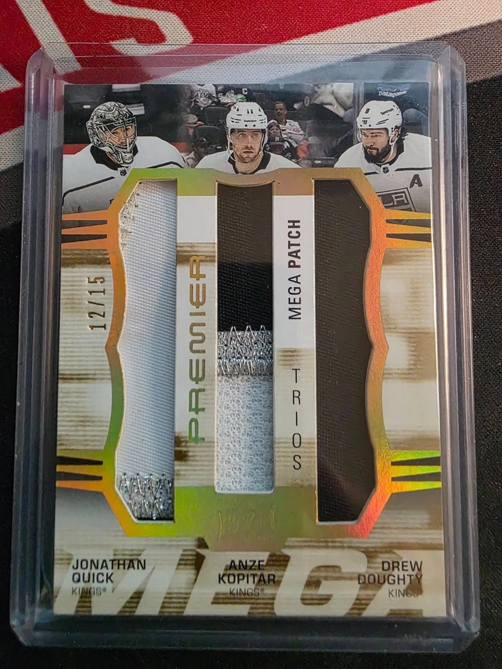 Anze Kopitar Quick doughty 2021-22  UD Premier Mega Patch Trios /25 - Image 1 of 1