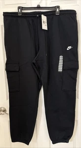 Nike Standard Fit Taper Leg Cargo Pocket Fleece Lined Black Jogginghose - Size XXL - Bild 1 von 4