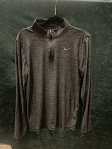 Nike Shirt Mens Small Gray Dri Fit Quarter Zip Pullover Jacket -Running Training - Imagen 1 de 7