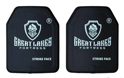 Par de placas de armadura corporal de acero nivel III+ AR600 8 x 10 juego curvado a prueba de balas (2) Foto 1 de 3