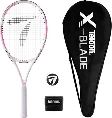 🎾 Teloon V9 Tennis Racket – 27" Lightweight Adult Raquet - Pink/White with Case - Image 1 of 4