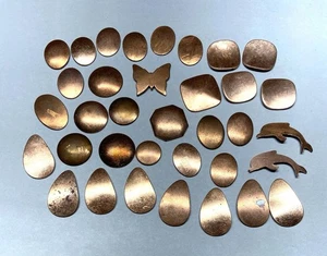 35x  Copper Blanks, Stampings -SMALLER SHAPES-these have been counter enameled - Picture 1 of 4