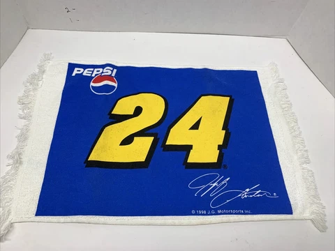 Vintage Pepsi Jeff Gordon Nascar Hand/Golf Towel NASCAR 17”x11” Cover