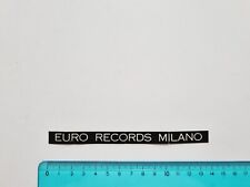 Adhesive Euro Records Milano Sticker Autocollant Vintage 80s Original