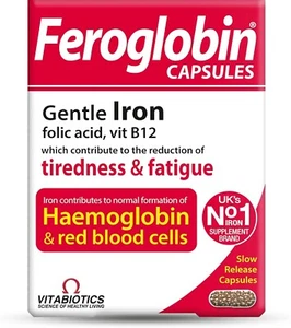 Feroglobin Iron Supplement Capsules Support Iron Defficiency, Anemia and Blood f - Picture 1 of 6